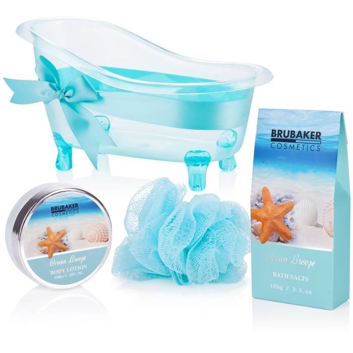 BRUBAKER Cosmetics Coffret de bain & douche - 7 pcs. - dans une baignoire décorative - Idée cadeau - Summer Dreams