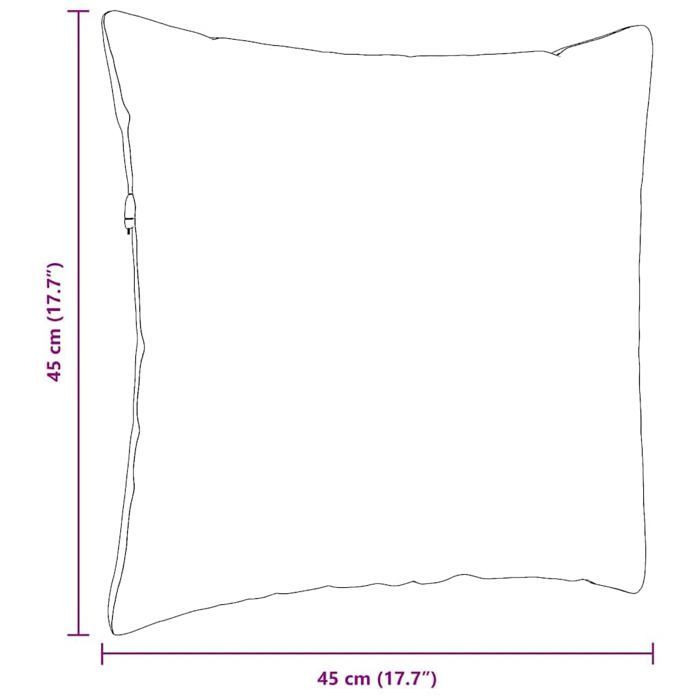 Cuscini per divano - vidaXL - Neri - 45x45 cm - Fodere sfoderabili - Imbottitura in poliestere - Uso interno - Set da 2