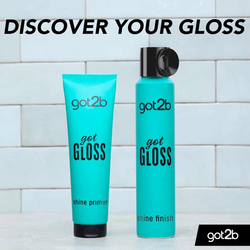 „Got2b“ got Gloss Shine Finish karščio apsaugos purškiklis žvilgantiems ir švelniems plaukams