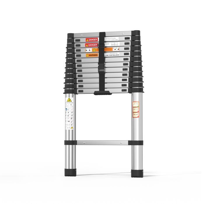Portable telescopic ladder, 3.8-meter attic ladder, not easy to bend, easy to carry