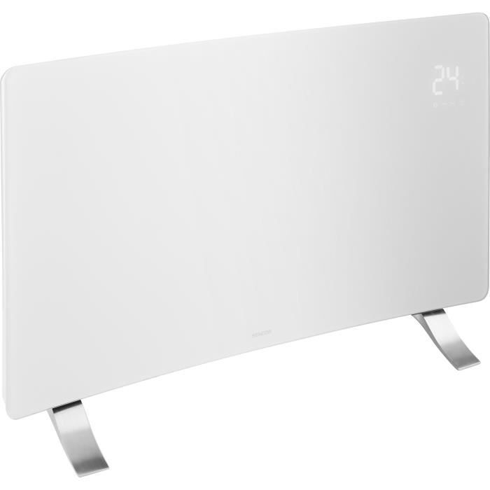 SENCOR SCF 4740WH Slimme Wi-Fi Glazen Radiator - 2400W - 2 Warmtestanden - Thermostaat - Wit