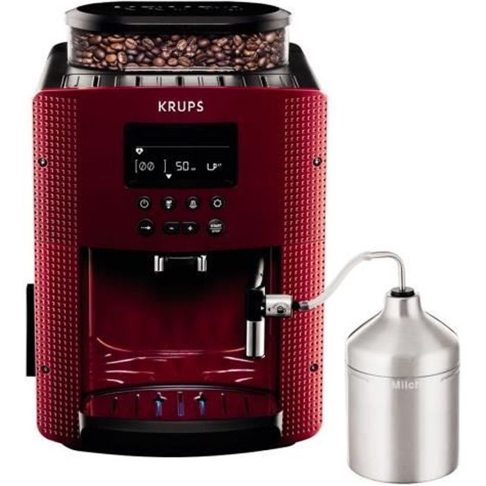 Krups EA8165 Automatic Coffee Machine - Espresso - Coffee Beans - 15 bar - Pistil Red