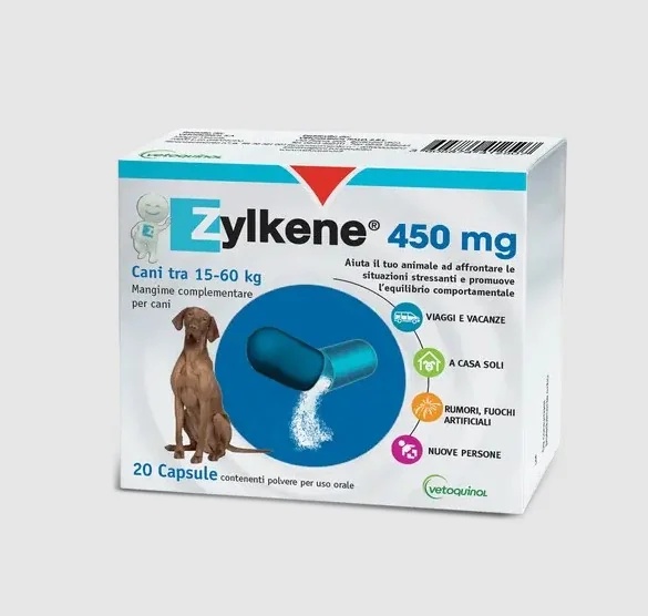 Zylkene Cães 20 cápsulas 450 mg Alimento complementar