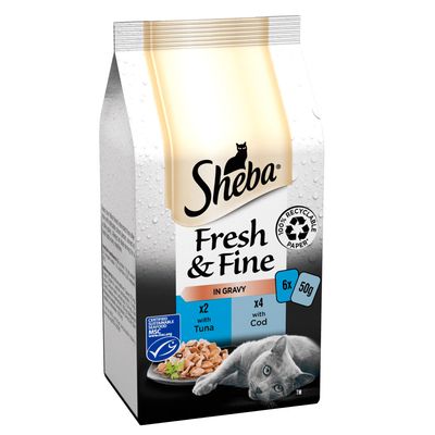 Sheba Fresh & Fine σε μίνι φακελάκια με σάλτσα 6 x 50g