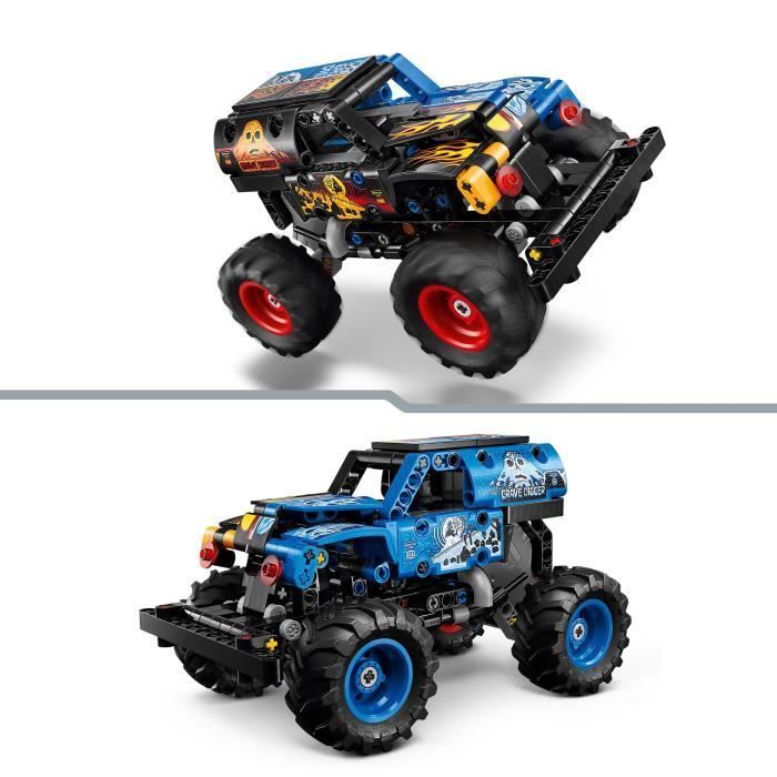 LEGO Technic 42219 Monster Jam Grave Digger - Feu et Glace - Jeu de Construction dès 7 ans