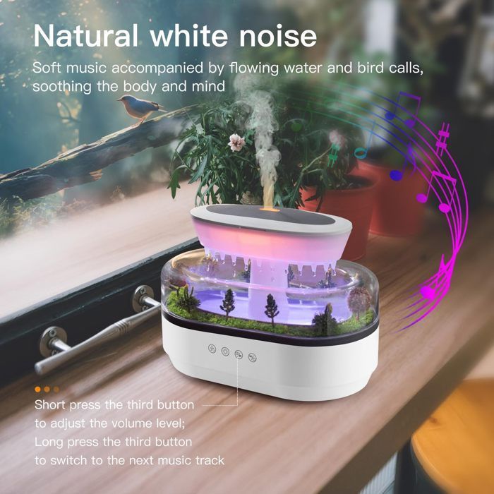 Diffusore di aromi a LED a 7 colori, umidificatore con serbatoio dell'acqua da 250 ml per camera da letto e cameretta dei bambini.