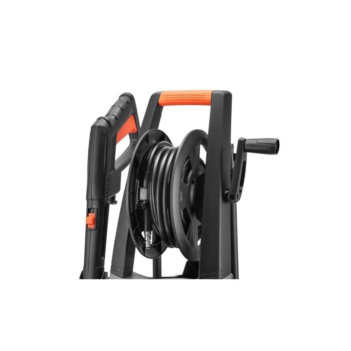 Hidrolimpiadora de alta presión FUXTEC FX-HDR1800 - 1800 W, 130 bar, 420 l/h, boquilla ajustable, manguera de 6 m, depósito de detergente