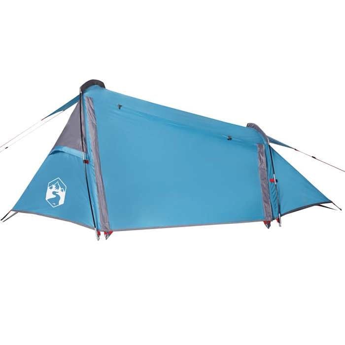 Camping tent - vidaXL - Tunnel 2-person - Waterproof - Blue - Lightweight and portable