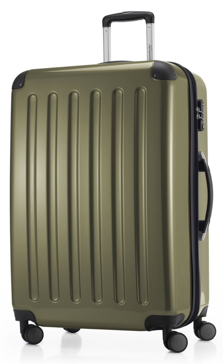 Alex - handbagage met harde schaal, zwart glanzend, TSA-goedgekeurd, 55 cm, 42 liter