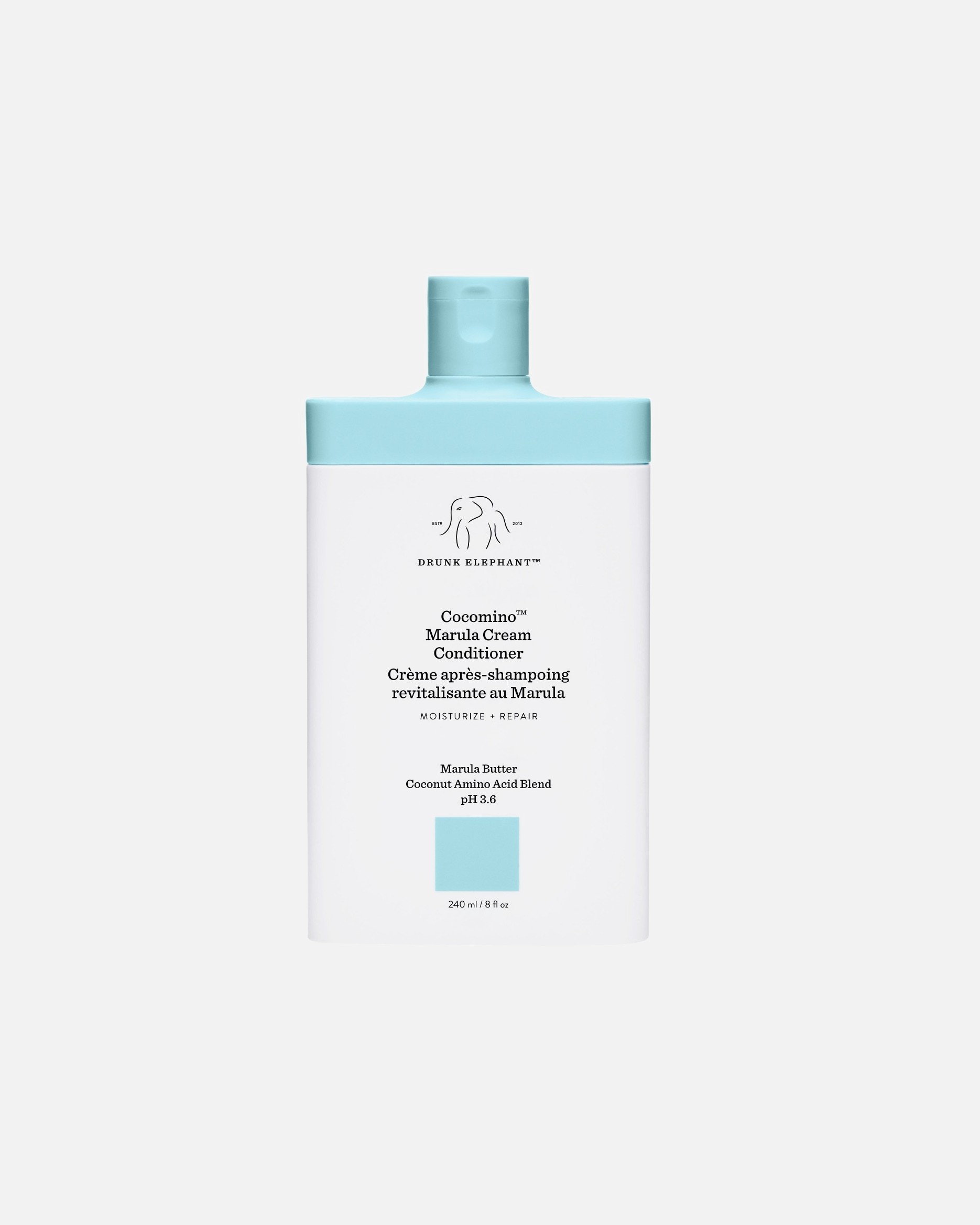 „Drunk Elephant“ kondicionierius „Coconino™ Marula“ kreminis kondicionierius – 240 ml