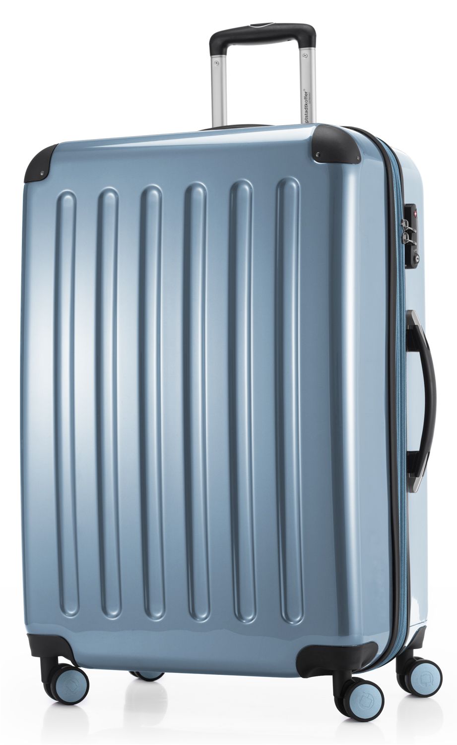 Alex – Handgepäck, Hartschale, schwarz glänzend, TSA-konform, 55 cm, 42 Liter