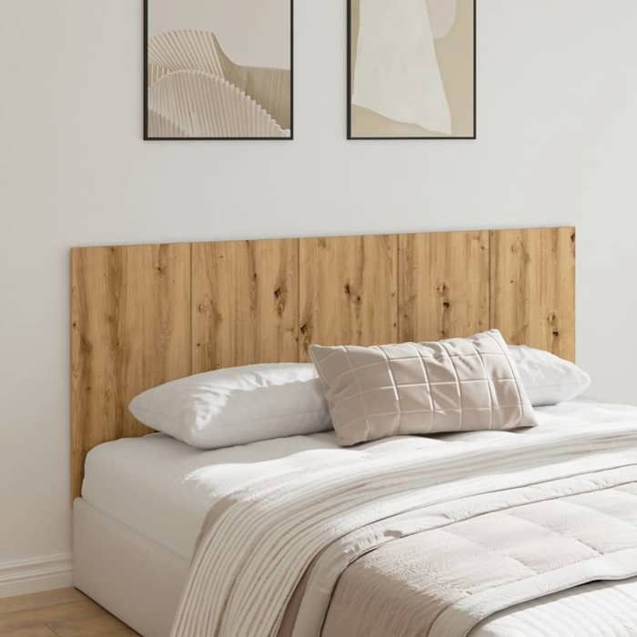 cabecero de roble artesanal vidaXL 200x1,5x80 cm Madera de ingeniería 856829