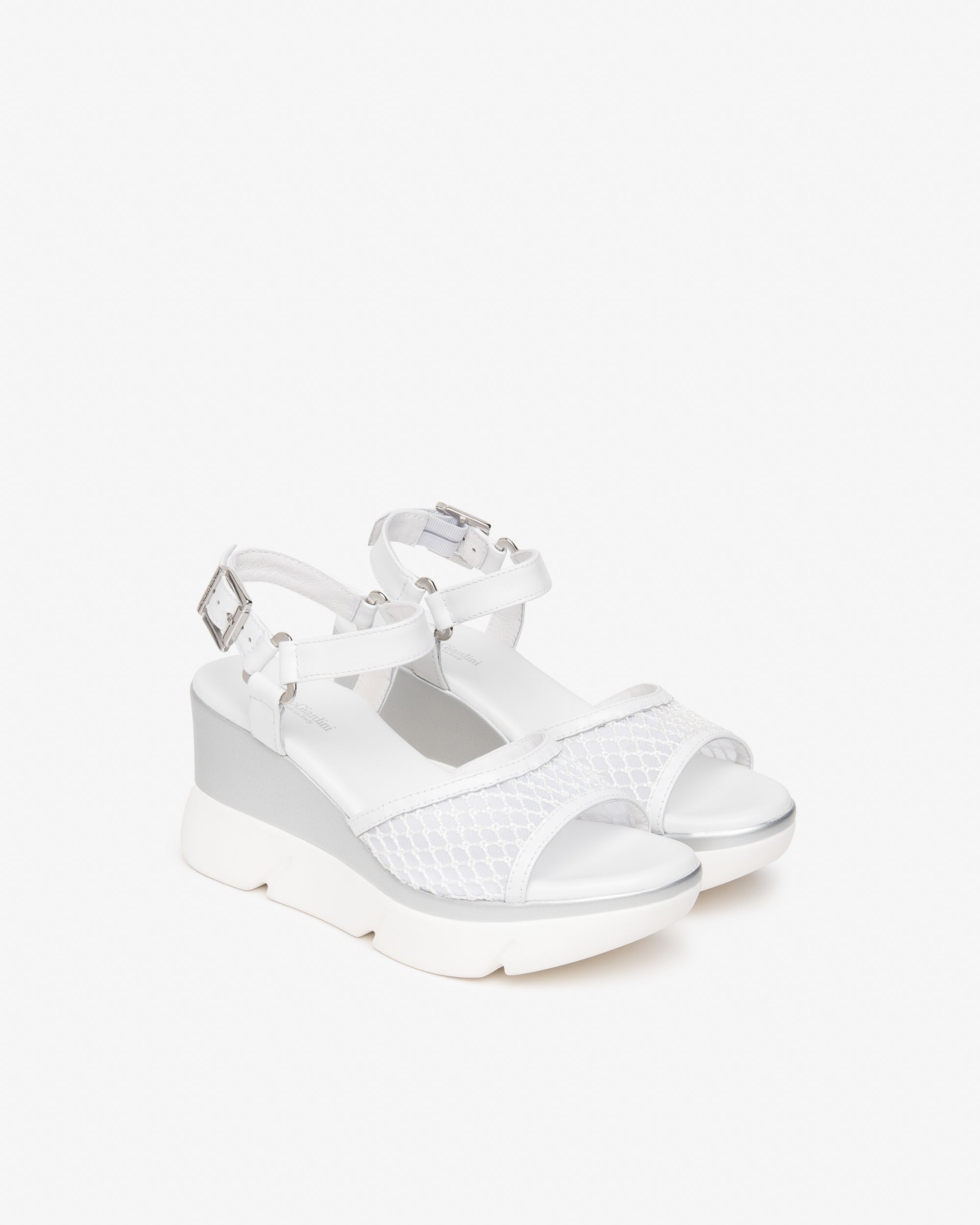  Damen-Sandalen aus Leder und Canvas