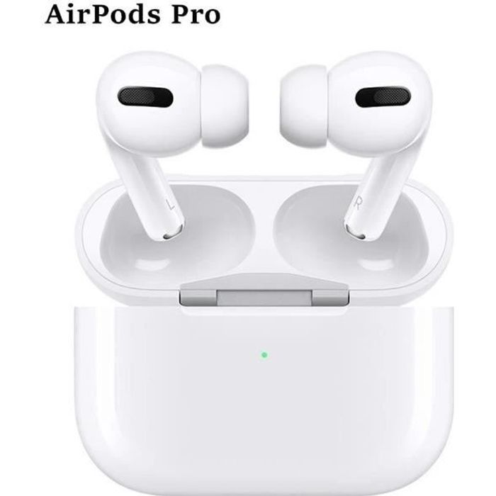 Auriculares inalámbricos Apple AirPods Pro con estuche de carga con cable, color blanco.