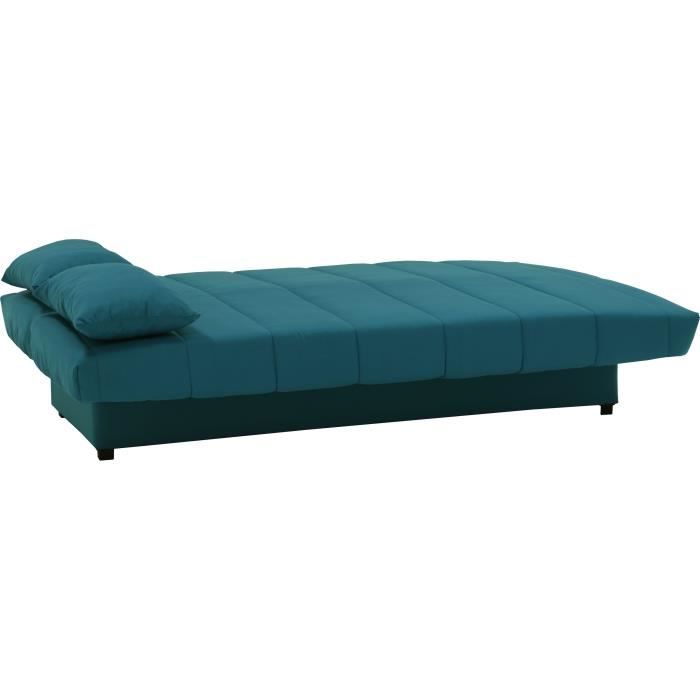 3-seater click-clack sofa bed - Duck blue - W 190 x D 92 cm - MILA