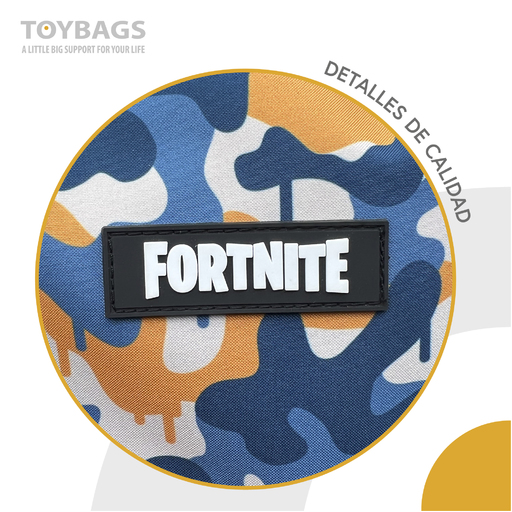  Plecak szkolny Fortnite Blue Camo z dwiema przegrodami i wózkiem na zabawki z czterema kółkami 360°