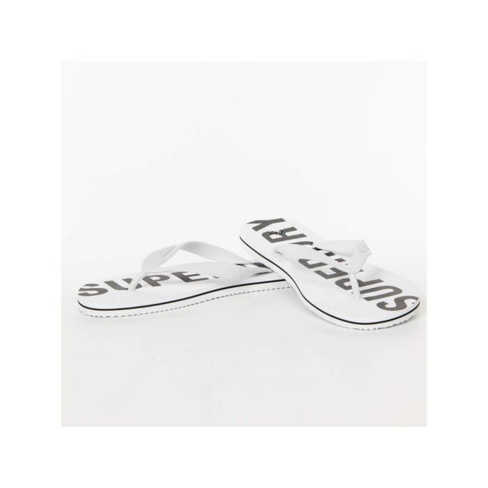 Chanclas Superdry para hombre - Código Essential - Blancas - Goma