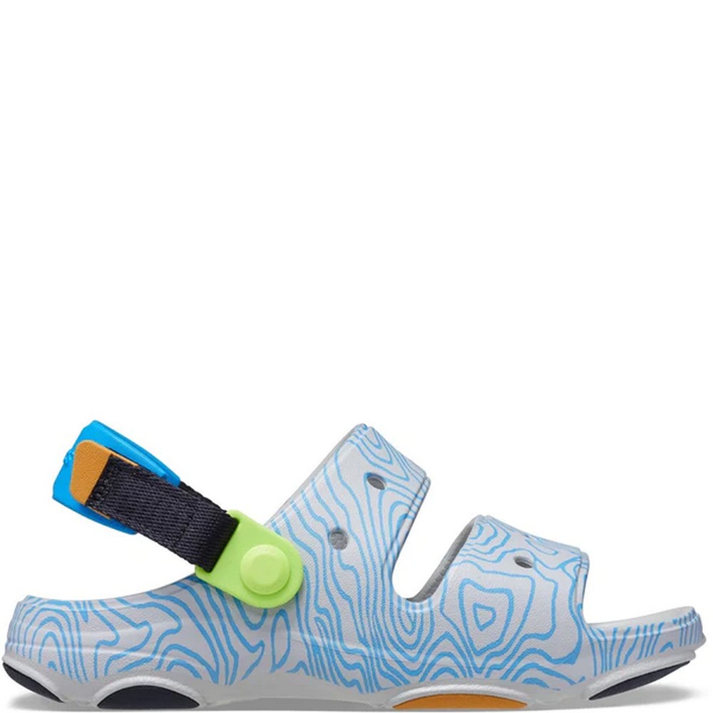  Sandálias Crocs All Terrain com Tira Traseira e Design Topográfico