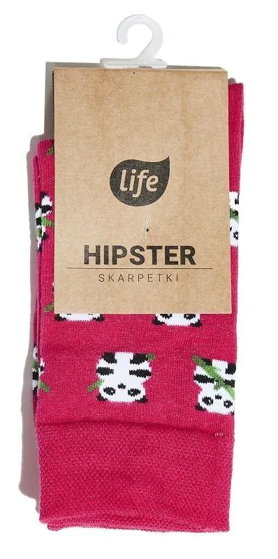 Life Skarpetki Bawełniane Hipster Wzór Panda Rozm. 39-42