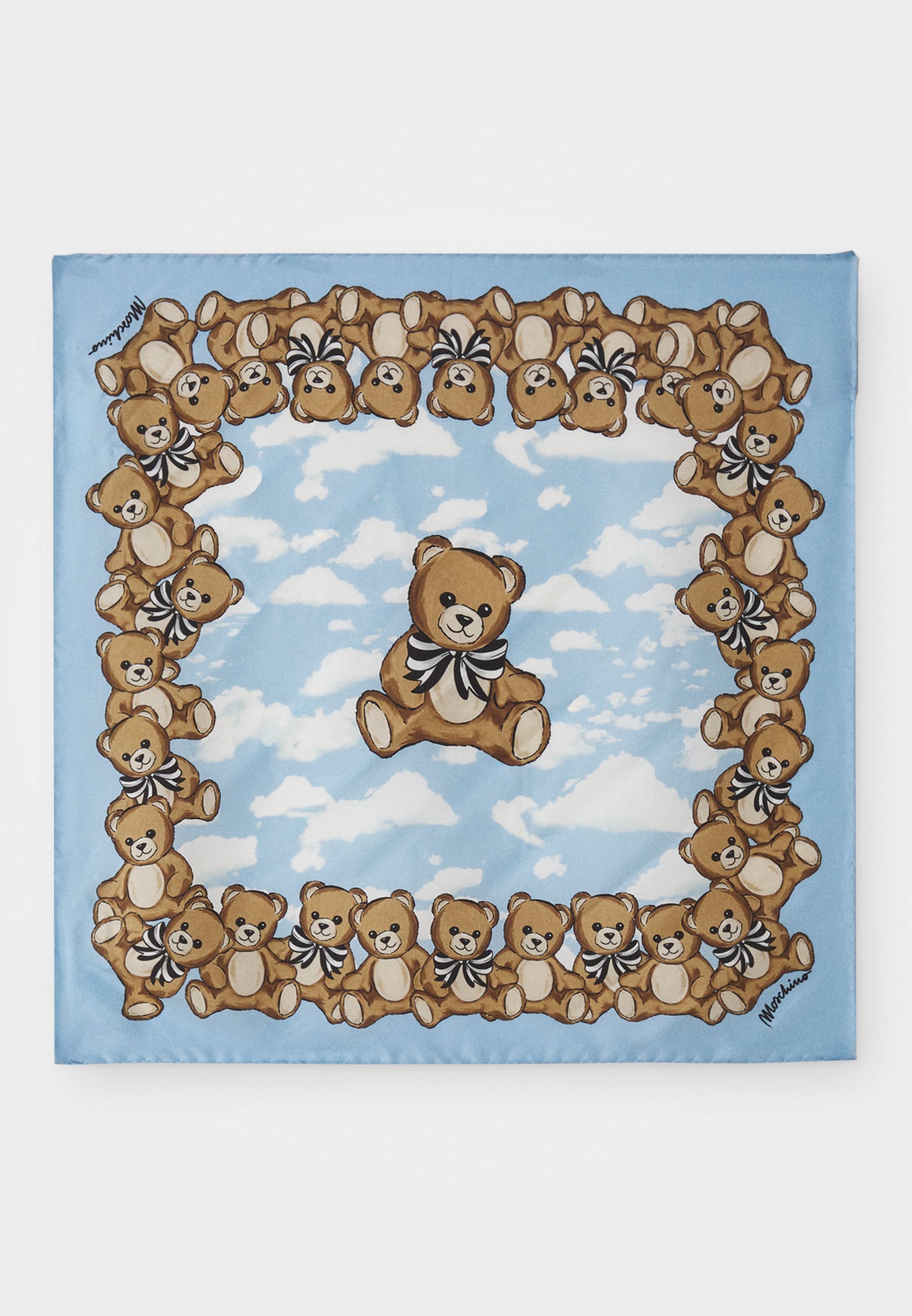 MOSCHINO ZOMERSJAAL 50X50 UNISEX - Foulard - lichtblauw