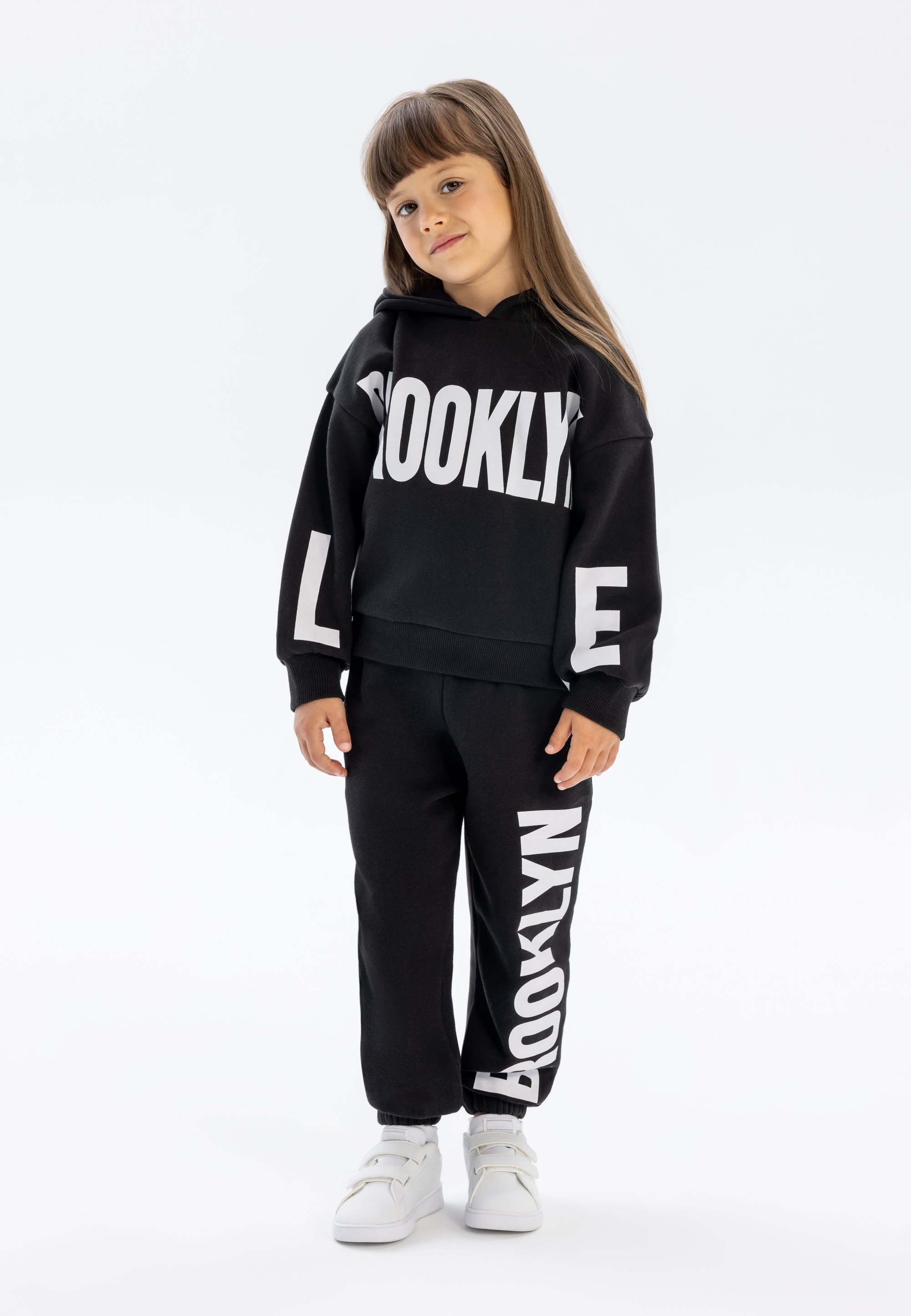 MINOTI HOODIE EN JOGGINGBROEK SET - Trainingspak - zwart