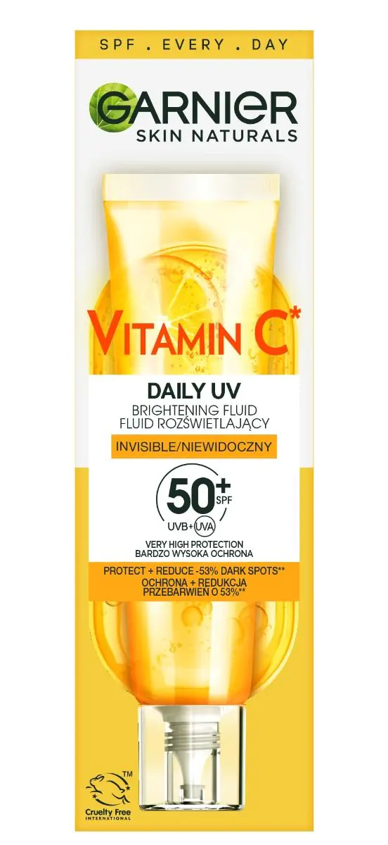 Garnier Skin Naturals Vitamin C UV Daily Fluid do twarzy SPF50+ Invisible 40ml