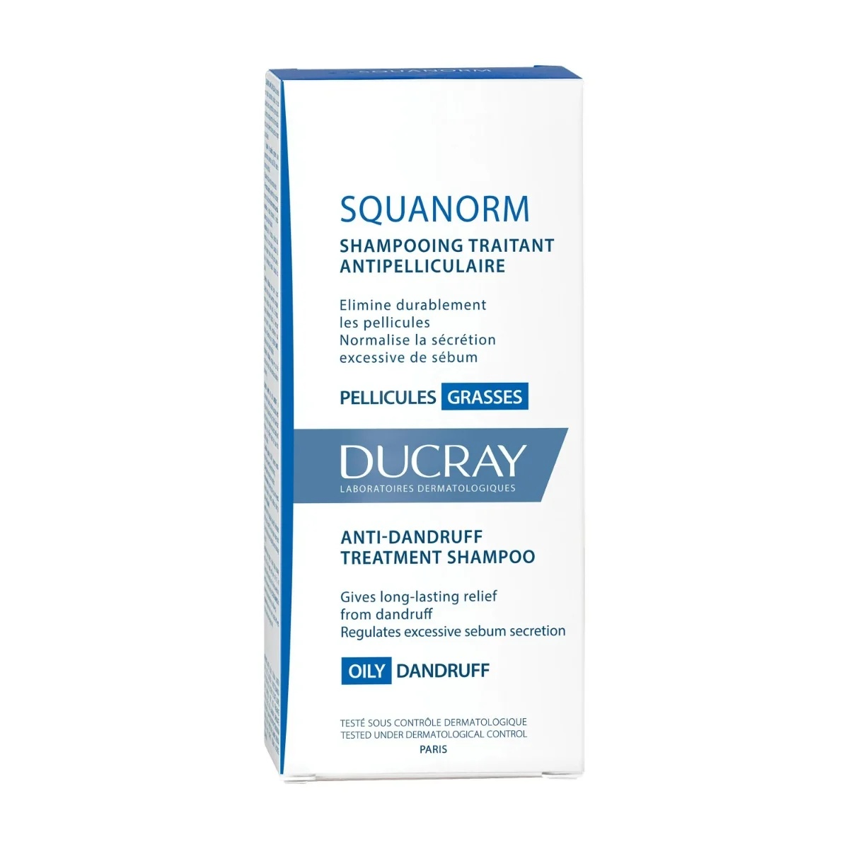 DUCRAY Ducray Squanorm šampūns pret taukainām blaugznām 200 ml nomierinošs šampūns