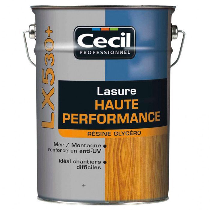 Lasure - CECIL - LX 530+ - 5 L - Chêne Doré - Protection UV et intempéries