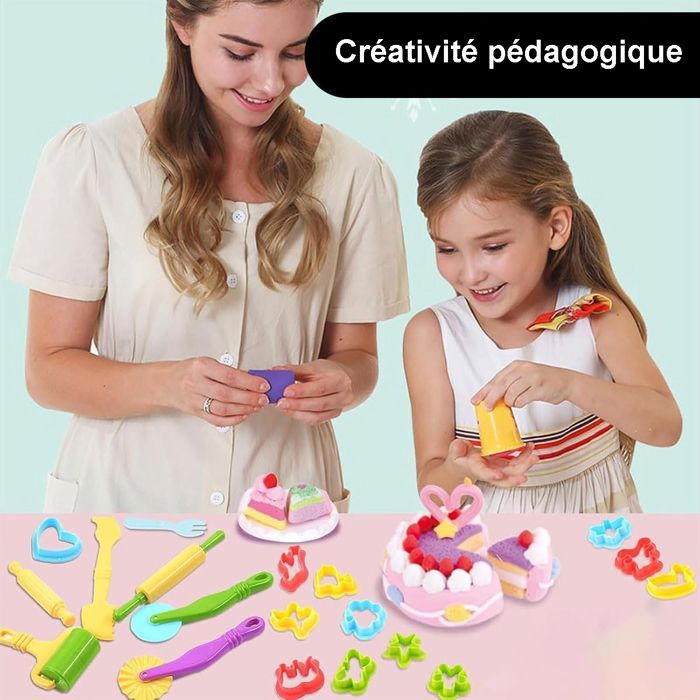 Pâte À Modeler pour Enfants - Accessoires Pâte à Modeler - 21Pcs -Y compris les fleurs,pigeons volants,chiots,Coupeurs et Rouleaux
