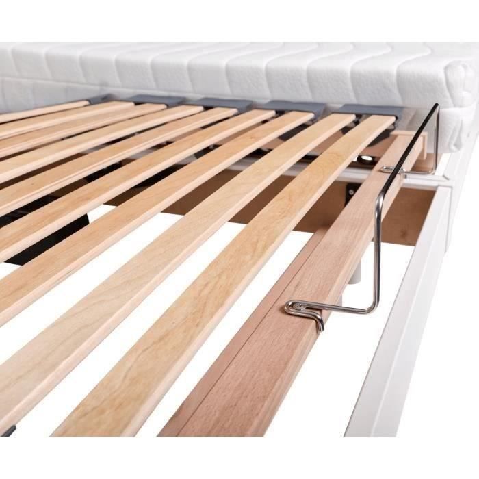 Conjunto de relajación: colchón + base de cama eléctrica 140x190 - Espuma - Firme - TALCA Hecho en Francia