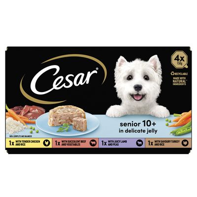 Cesar Senior 10+ herkässä hyytelössä