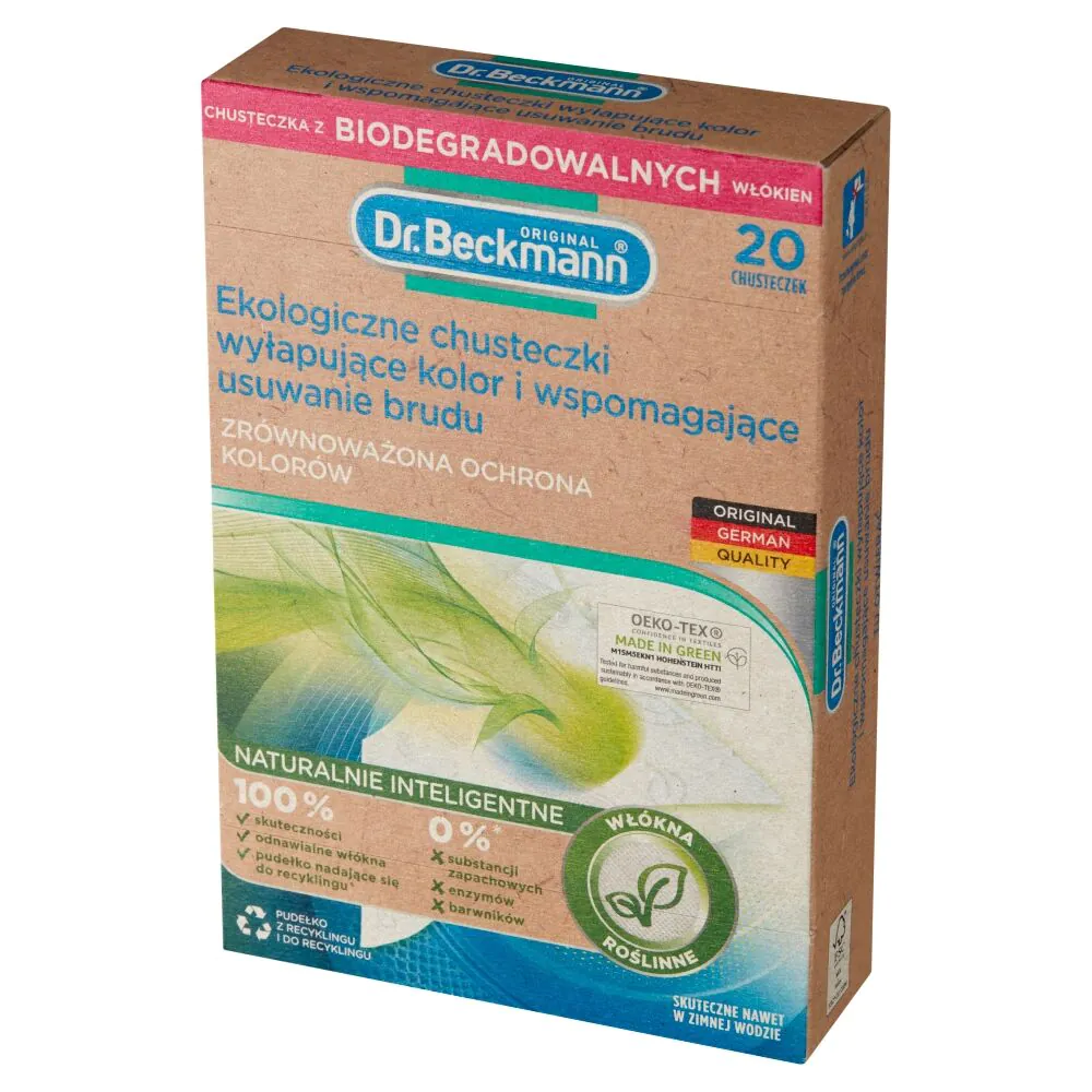 Dr. Beckmann Chusteczki Eco Wyłapujące Kolor i Wspomagające Usuwanie Brudu