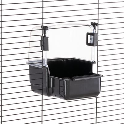 Baño grande para periquitos Ferplast, color negro.