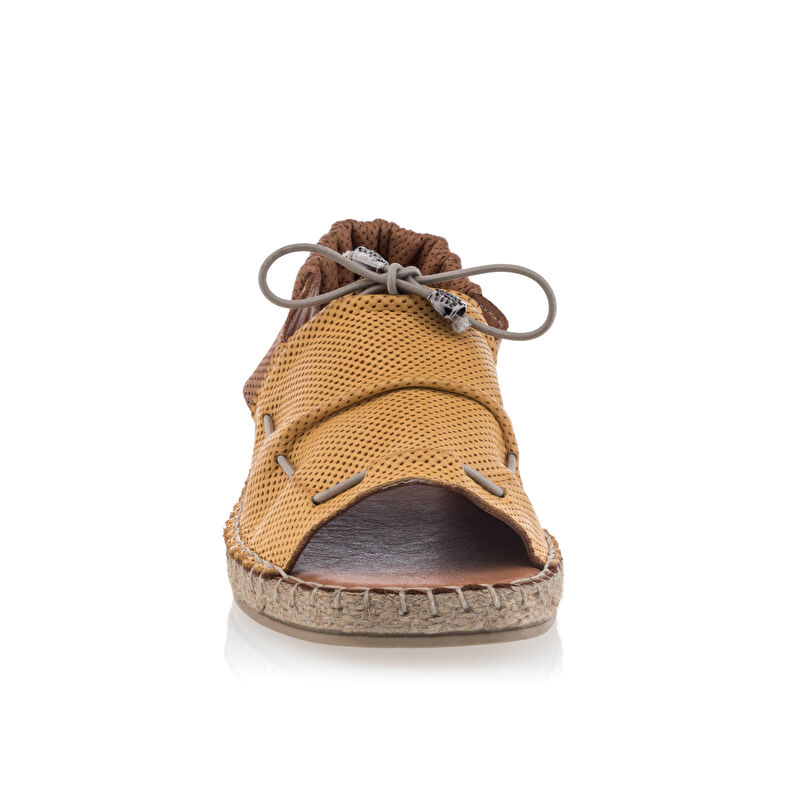 Gelbe Damensandalen / Zehenfreie Schuhe