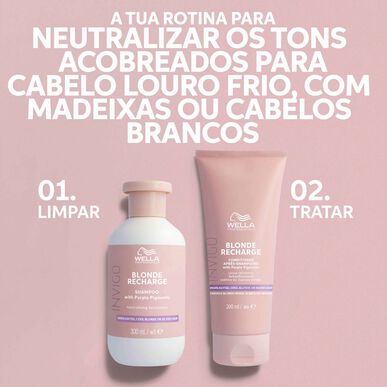 Wella Professionals Invigo Blonde Recharge šampūns - violets šampūns blondiem matiem spīduma uzlabošanai