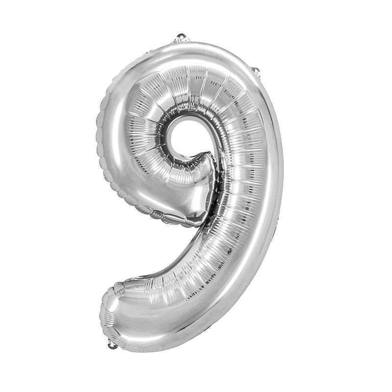 Giform Folieballong 80 cm Nummer 9