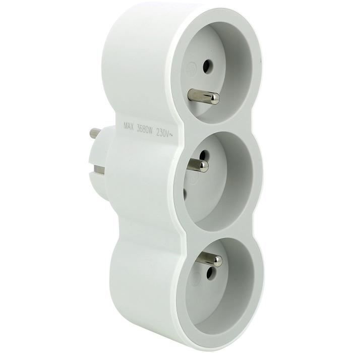 LEGRAND Triplite FB 3x2P+T prese frontali standard - Bianco e grigio