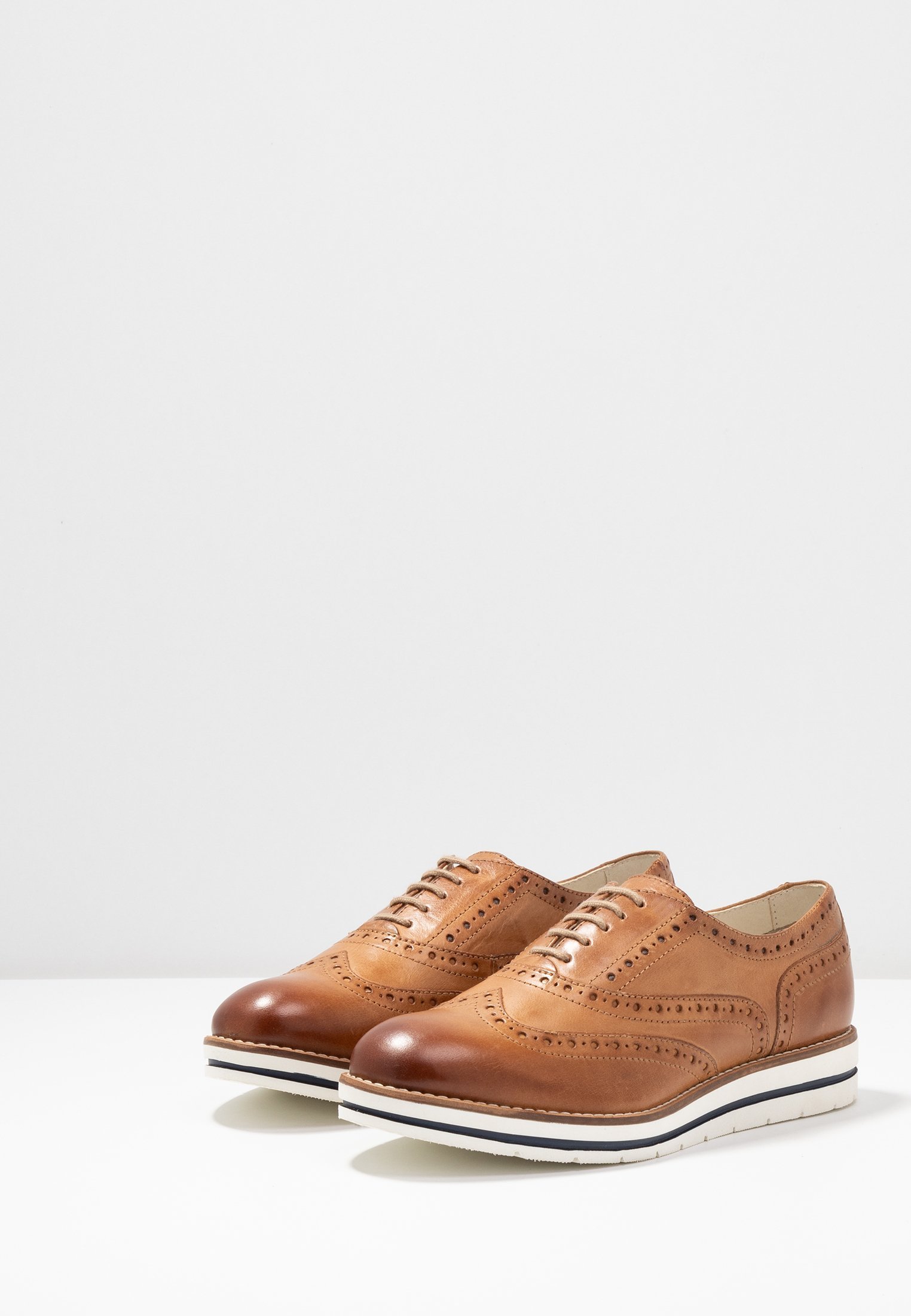 Anna Field LEATHER - Półbuty sznurowane casualowe - koniak