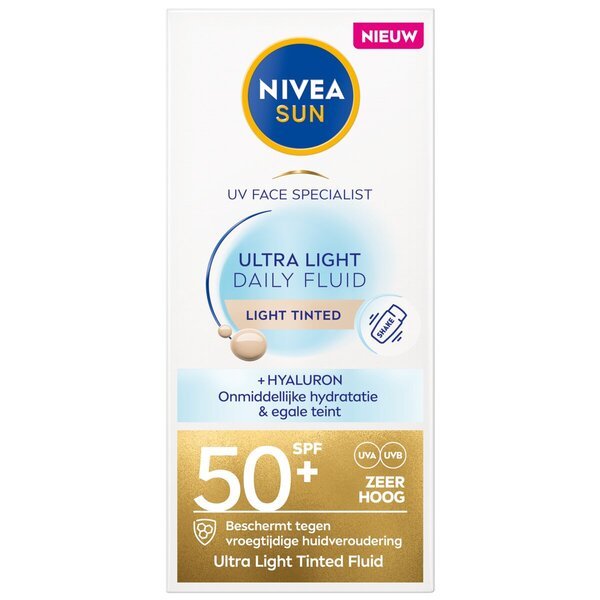 NIVEA Sun SPF50+ lagani tonirani ultra lagani dnevni fluid<br>40 ml