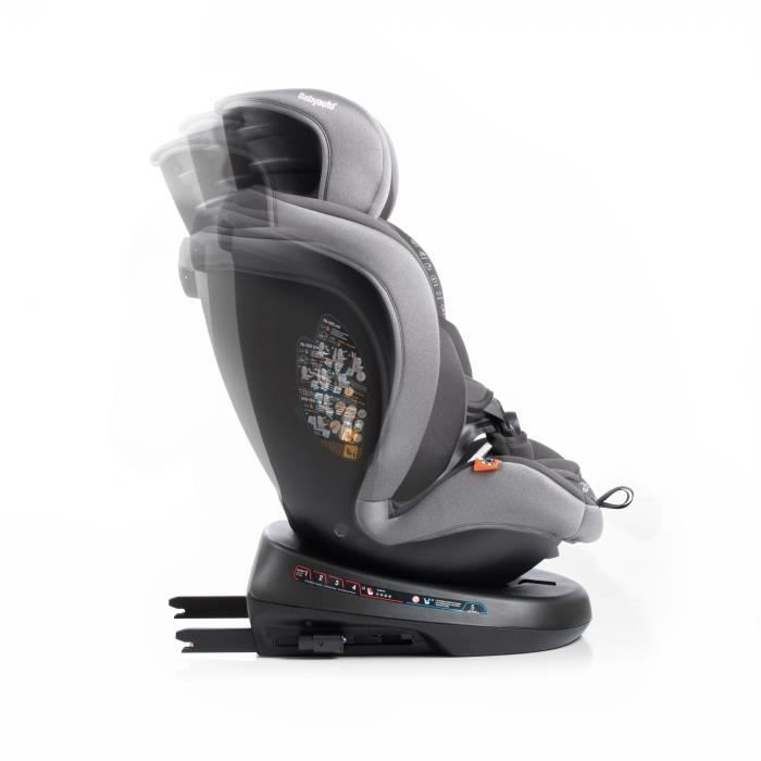 Bilbarnstol - BABYAUTO - RODIA - Grupp 0/1/2/3 - 40/150 cm - I-Size Plus - Isofix - Vridbar - Liggbar - Förminskning - Grå