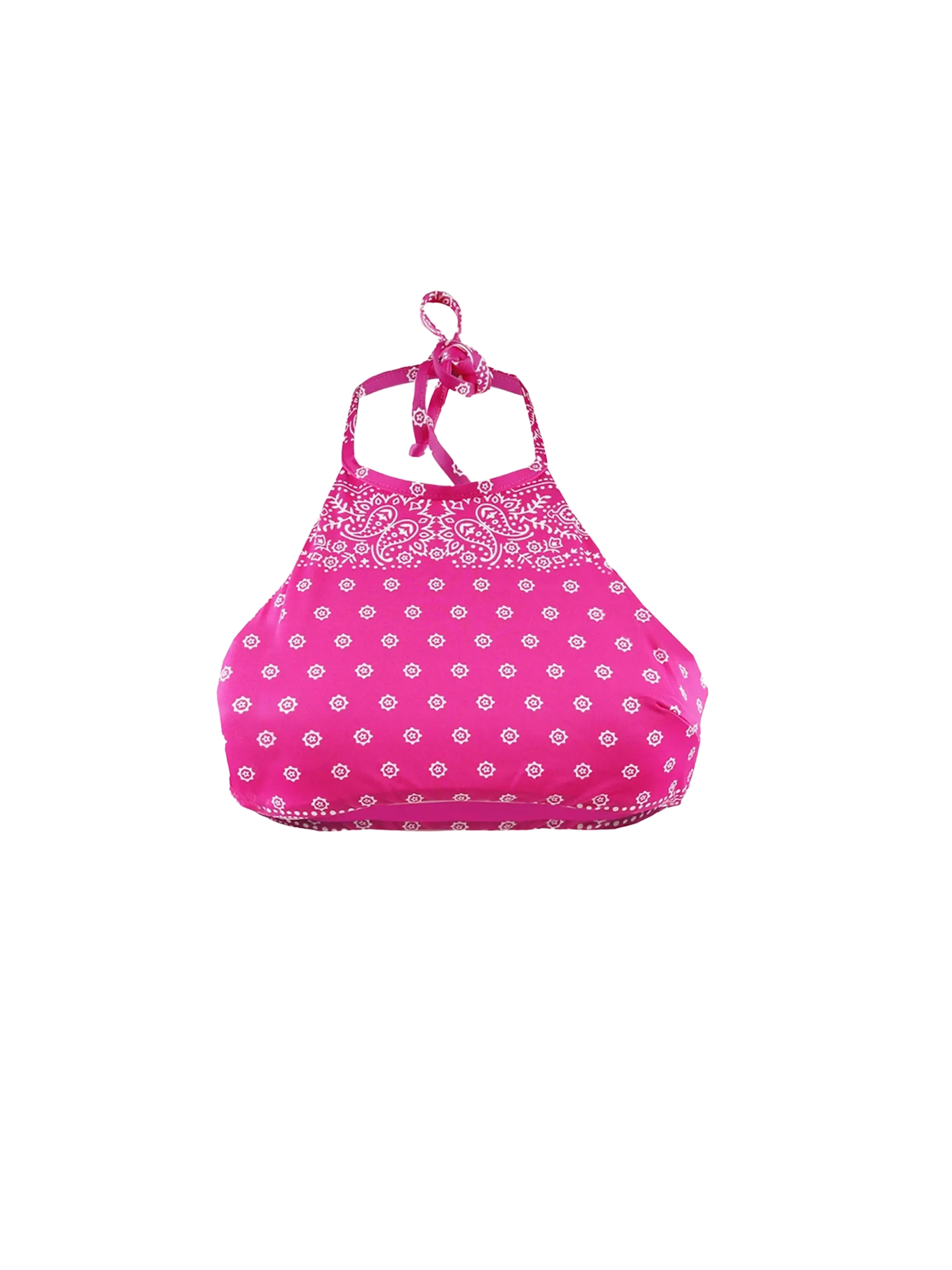 Haltertop met bandana-print