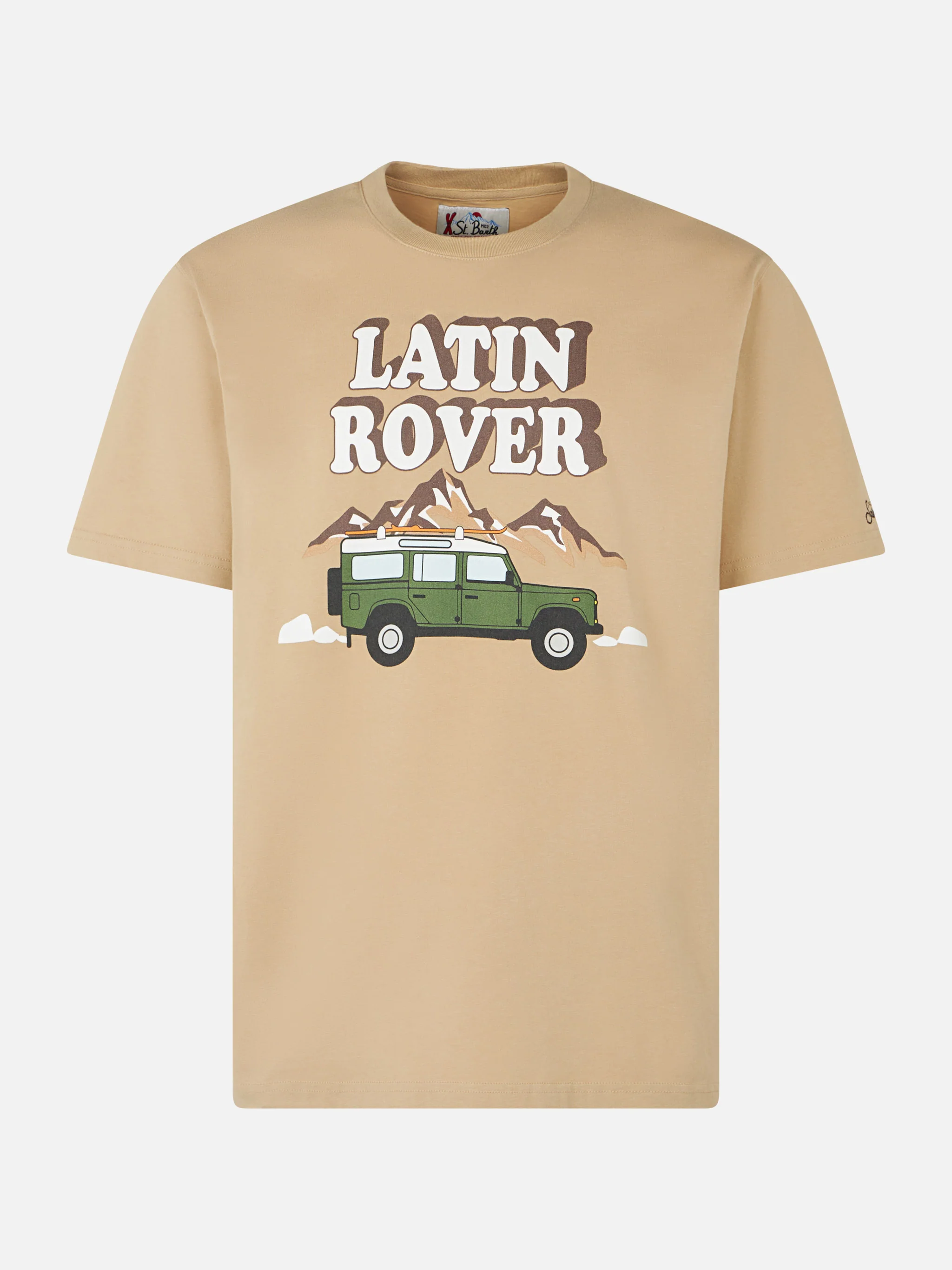 T-shirt voor heren van zwaar katoen met Latijns-Amerikaanse Rover-print