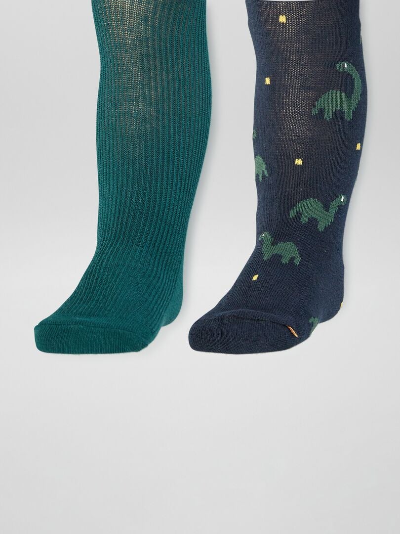 Set van 2 warme panty's - GROEN