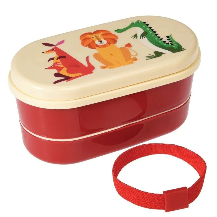 Rex London Lunchbox dla dzieci, Kolorowe Zwierzaki