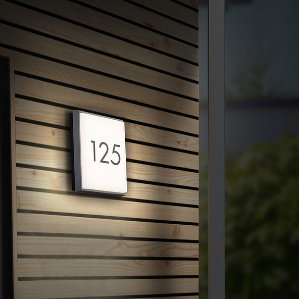 Aplica LED de exterior Letan Square, 18 W, 2.600 lm
