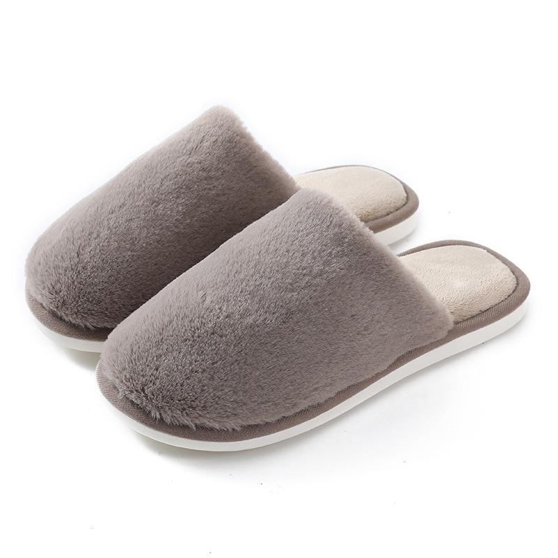 Flannel super soft Slippers women furry Winter Indoor female slippers Short plush PVC comfortable flat Woman cotton shoes