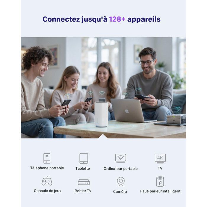 ROBOT - AX3000 Modem Router Wi-Fi 6 5G - Fino a 3,2 Gbps - 2 x RJ45 1 Gbps + 2,5 Gbps - Compatibile con tutti gli operatori - Fino a 128 dispositivi