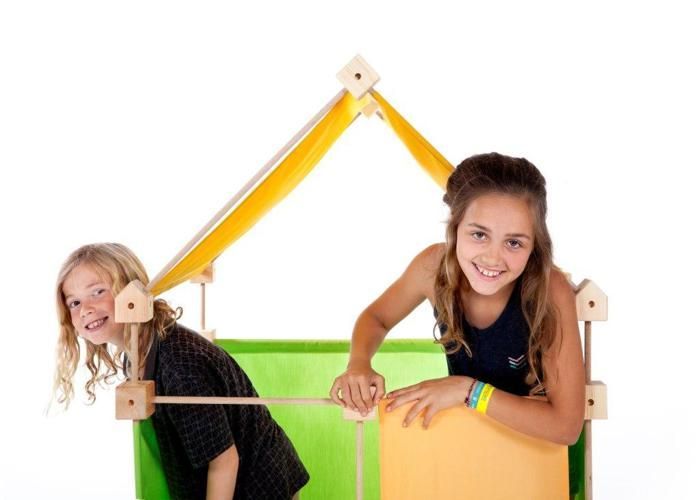 Conjunto de construção educativo - Trigonos - Família Trigonos Color Frukto - 79 peças - Idade: 4+ - Madeira