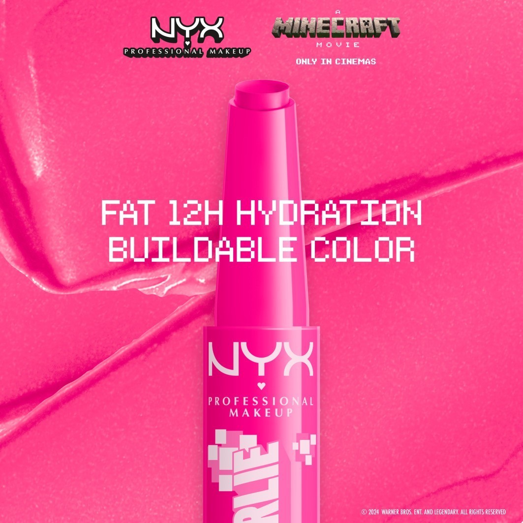 NYX Professional Makeup Lipgloss Minecraft Collection Minecraft Film Fat Oil Slick Click - 1 vnt.