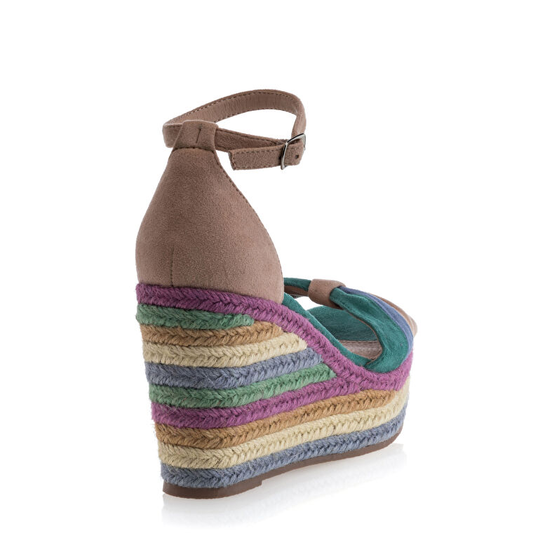 Dámské hnědé espadrilky s lanovou podrážkou